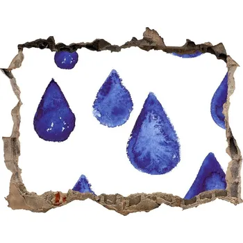 Fototapeta Fototapeta díra na zeď Modré kapky