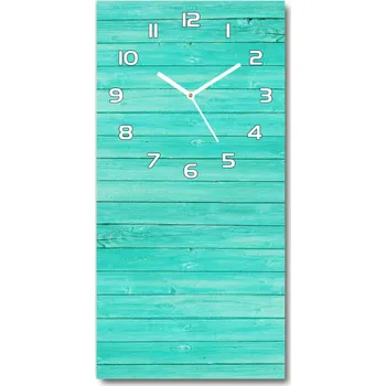 Hodiny Nástěnné skleněné hodiny Zelené desky