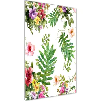 Obraz Vertikální Fotoobraz na skle Tropické květiny