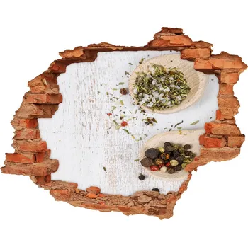 Fototapeta Nálepka 3D díra na zeď Zelenina a koření