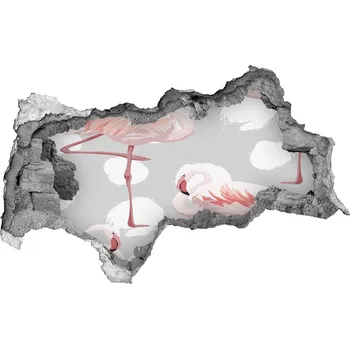 Fototapeta Díra 3D fototapeta nálepka Plameňáci