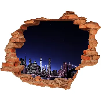 Fototapeta Fototapeta díra na zeď 3D Brooklynský most