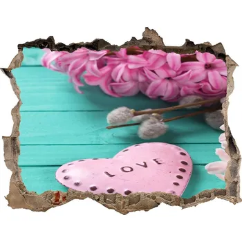 Fototapeta Samolepící díra na stěnu Bez a srdce