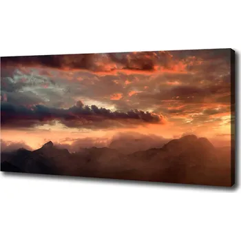 Obraz Foto obraz na plátně do obýváku Západ slunce hory