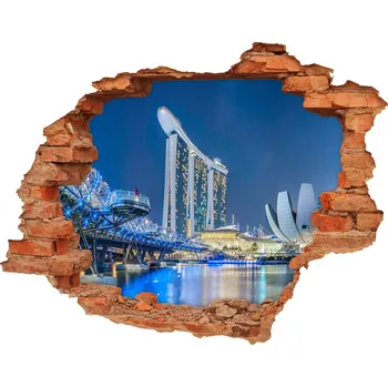 Fototapeta Nálepka fototapeta 3D na zeď Singapur noc