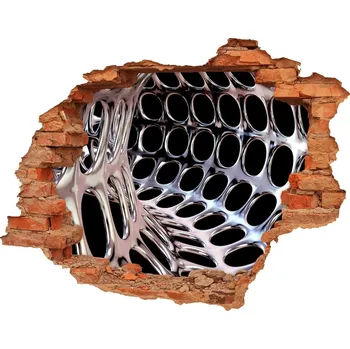 Fototapeta Díra 3D fototapeta na stěnu Kovový tunel