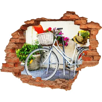 Fototapeta Fototapeta díra na zeď 3D Bílé kolo