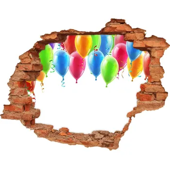 Fototapeta Fototapeta díra na zeď Barevné balonky
