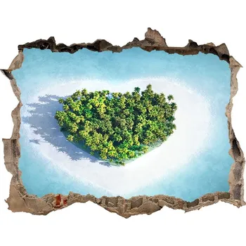 Fototapeta Nálepka fototapeta 3D Ostrov tvar srdce