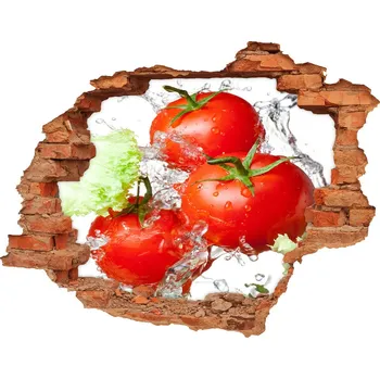 Fototapeta Nálepka 3D díra Rajčata a salát