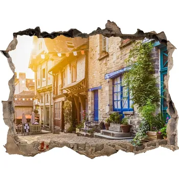 Fototapeta Fototapeta díra na zeď 3D Romantická ulička