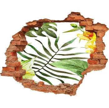 Fototapeta 3D díra nálepka Tropické květiny