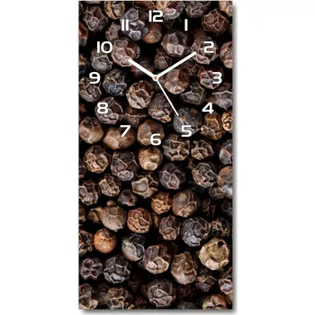 Hodiny Nástěnné skleněné hodiny Znrka pepře