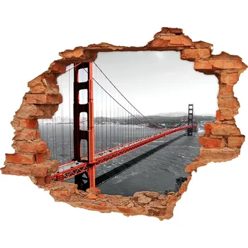 Fototapeta Fototapeta díra na zeď 3D Most San Francisco