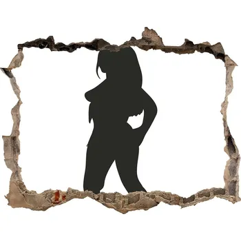 Fototapeta Fotoobraz díra na stěnu Silueta ženy
