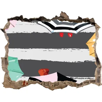 Fototapeta Fotoobraz díra na stěnu Barevné deštníky