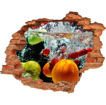 Fototapeta Nálepka 3D díra na zeď Ovoce pod vodou