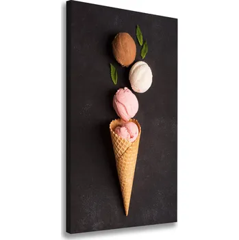 Obraz Vertikální Foto obraz na plátně Zmrzlina v kornoutu