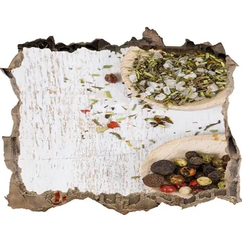 Fototapeta Nálepka 3D díra na zeď Zelenina a koření