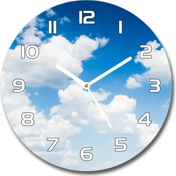 Hodiny Skleněné hodiny na stěnu Mraky na nebi