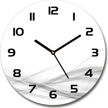 Hodiny Skleněné hodiny na stěnu Abstrakce vlna
