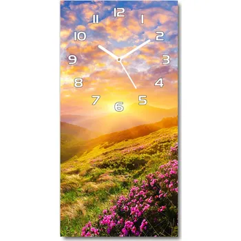 Hodiny Nástěnné hodiny Západ slunce hory