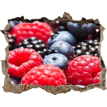 Fototapeta Nálepka 3D díra na zeď Lesní ovoce