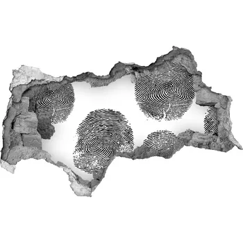 Fototapeta Fotoobraz díra na stěnu Otisk prstů