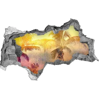 Fototapeta Fototapeta díra na zeď Barevné palmy