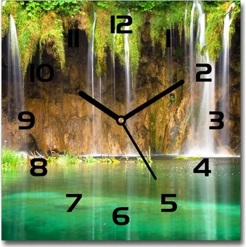 Hodiny Skleněné hodiny čtverec Plitvická jezera