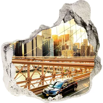Fototapeta Fototapeta díra na zeď 3D Brooklynský most