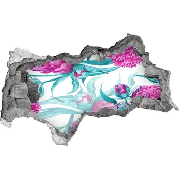 Fototapeta 3D díra na zeď Růžové pivoňky