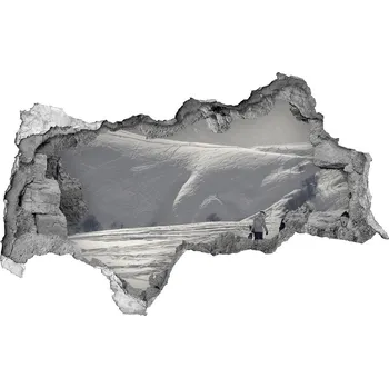 Fototapeta Fototapeta díra na zeď Lyžaři