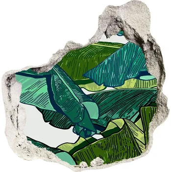 Fototapeta Fototapeta díra na zeď 3D Listí banánovníku