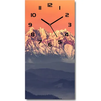 Hodiny Nástěnné skleněné hodiny Panorama Tatry