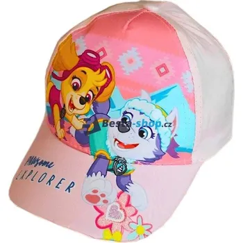 Kšiltovka Dívčí kšiltovka Tlapková patrola - světle růžová