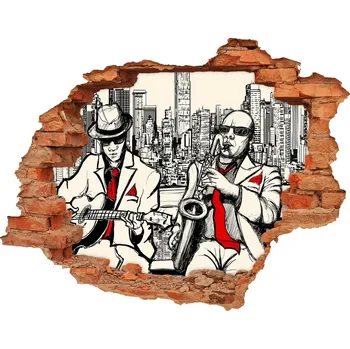 Fototapeta Fototapeta díra na zeď 3D New York jazz