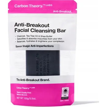 Mýdlo CARBON THEORY Čisticí mýdlo na obličej s aktivním uhlím a tea tree olejem