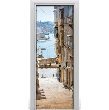 Fototapeta Fototapeta samolepící dveře Malta uličky 85x205 cm