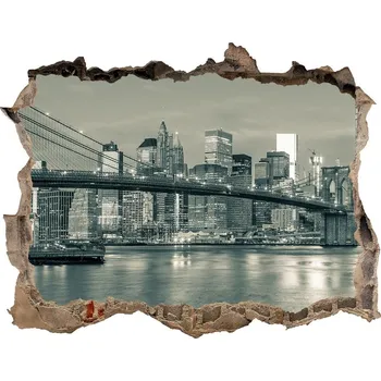 Fototapeta Fototapeta díra na zeď Manhattan New York