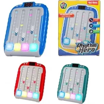 Teddies Digitální hra hlavolam plast 11 x 15cm na baterie se zvukem 3 barvy