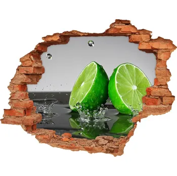 Fototapeta Nálepka 3D díra na zeď Limetka ve vodě