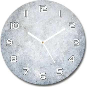 Hodiny Skleněné hodiny kulaté Betonové pozadí