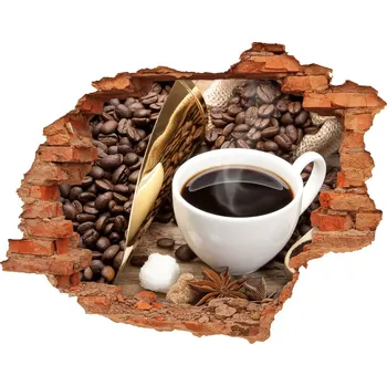 Fototapeta Nálepka 3D díra Šálek kávy