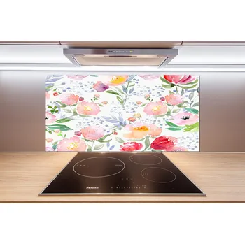 Obklad Skleněný panel do kuchyně Máky