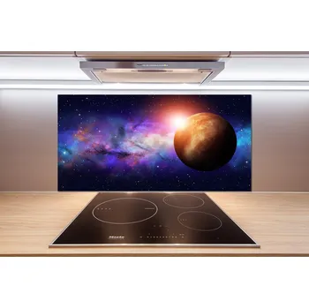 Obklad Skleněný panel do kuchynské linky Mlhovina