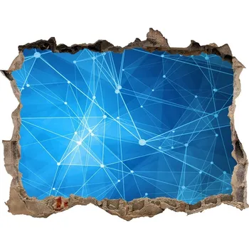 Fototapeta Samolepící díra na stěnu Modré linie