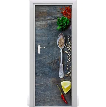 Fototapeta Fototapeta na dveře samolepící koření a bylinky 75x205 cm