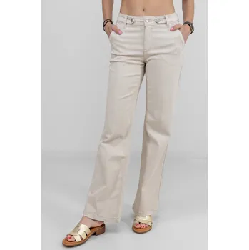 Dámské kalhoty Red Button dámské kalhoty do zvonu s proužky Colette béžové Velikost: 32