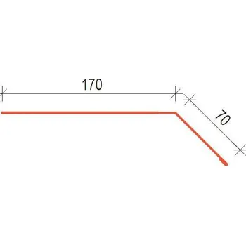 SATJAM Klempířské doplňky PE25 OP170 okapní plech RAL 8004 cihlově červená